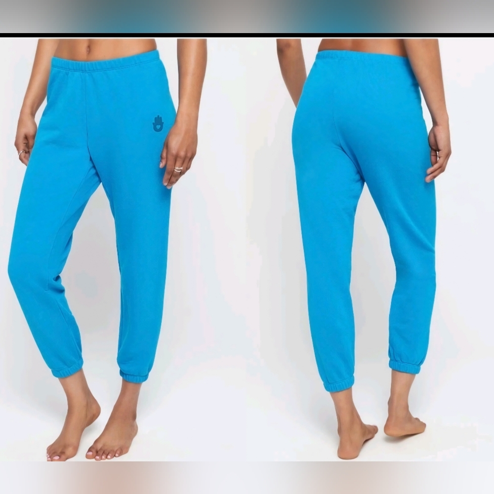 Spiritual Gangster Hamsa Luna Stunning Blue Joggers- Fleece Inside!!